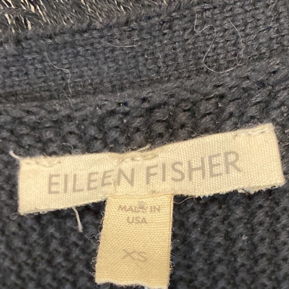 Eileen Fisher draped cardigan with fringe on hem lines size XS silk/cotton - Picture 9 of 9